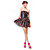  ZHI YUAN Strapless Gather Floral Print Swing Dress(Excl.Belt)(More Colors)