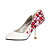  Ultra Luxurious Leatherette Upper Stiletto HeelClosed Toe With Colorful Rhinestone Wedding Shoes
