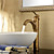  Antique Inspired Bathroom Sink Faucet - Antique Brass Finish