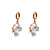  Shining Cubic Zirconia 14K Gold Plated Wedding Bridal Jewelry Set Including Necklace And Earrings