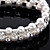  Ladies' Rhinestone Strand/Tennis Bracelet In White Pearl