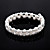  Ladies' Rhinestone Strand/Tennis Bracelet In White Pearl