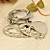  Personalized Heart Theme Keyrings (Set of 4)