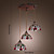  60W E27 Colourful Pendent Light with Shade in Shell Feature and 3 Lights