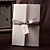  Simple Design Tri-folded Wedding Invitation With Grey Ribbon (Set of 50)