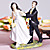  "Race naar het altaar" paar beeldje cake topper