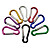  Mousqueton en Aluminium 4mm - Assortiment de Couleurs