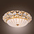  Luxuriant Modern Crystal Beads Flush Mount With 3 Lights Golden Finish