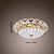  Luxuriant Modern Crystal Beads Flush Mount With 3 Lights Golden Finish