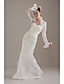  langen Ärmeln Organza Spitze Braut Jacke / Hochzeit wrap
