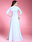  A-line Spaghetti Straps Floor-length Chiffon Mother of the Bride Dress With A Wrap