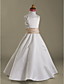  A-line Spaghetti Straps Floor-length Satin Flower Girl Dress