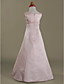  A-line Square  Floor-length Satin Flower Girl Dress