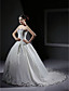  Ball Gown Sweetheart Chapel Train Wedding Dress With Embroidery