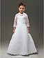  Fairy A-line Floor-length Satin Organza Lace Flower Girl Dress / First Communion Dress (HSX635)