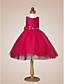  Ball Gown Bateau  Knee-length  Taffeta  Tulle  Flower Girl Dress