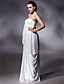  Chiffon Sheath/Column Strapless Floor-length Evening Dress inspired by Luciana Damon at Oscar