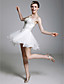  A-line Strapless  Short/ Mini  Satin  Tulle  Cocktail Dresses (WSH04160)