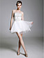  A-line Strapless  Short/ Mini  Satin  Tulle  Cocktail Dresses (WSH04160)