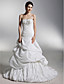  A-line/ Princess Sweetheart Court Train Taffeta Pick-up Wedding Dress