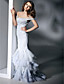  Trumpet/ Mermaid Off-the-shoulder Floor-length Satin And Tulle Evening Dress inspired by Heidi Klum at Golden Globe