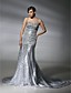  Squined Trumpet/Mermaid Sweetheart Court Train Evening Dress inspired by Natalie Mark at Oscar
