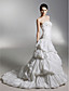  A-line/ Princess Sweetheart Court Train Taffeta Pick-up Wedding Dress