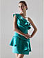  une ligne une robe de cocktail en satin court / mini-épaule
