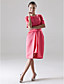  Sheath / Column Scoop Knee-length Satin Bridesmaid/ Wedding Party Dress With A Wrap