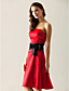  A-line Strapless Knee-length Satin Bridesmaid/Wedding Party Dress