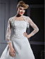  Longsleeves Organza Spitze Braut Jacke / Hochzeit wrap