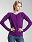  posteriore aperto maniche a sbuffo di progettazione a lungo maglione scollo tondo cashmere / donne maglioni di cashmere (FF-c-bl0681013)