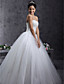  Ball Gown Strapless Beading Floor-length Tulle Wedding Dress