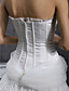  A-line Strapless Floor-length Taffeta Tulle Wedding Dress