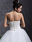  Ball Gown Strapless Beading Floor-length Tulle Wedding Dress