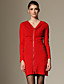  ts verzameld rits lange mouwen trui jurk / voor dames