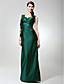  Sheath/ Column V-neck Floor-length Satin Chiffon Bridesmaid Dress