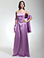  Sheath/Column Spaghetti Straps Floor-length Satin Bridesmaid Dress With A Wrap