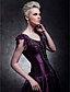  Taffeta A-line V-neck Court Train Evening Dress inspired by Taylor Swift