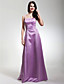 Sheath/Column Spaghetti Straps Floor-length Satin Bridesmaid Dress With A Wrap