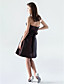  A-line Strapless Empire Knee-length Taffeta Bridesmaid/ Wedding Party Dress