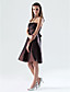  A-line Strapless Empire Knee-length Taffeta Bridesmaid/ Wedding Party Dress