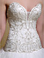  Ball Gown Strapless Chapel Train Wedding Dress