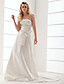  A-line Strapless Court Train Taffeta Wedding Dress