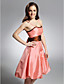  A-line Spaghetti Straps Knee-Length Taffeta Bridesmaid/Wedding Party Dress