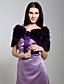  mouwloze faux fur met sjerp / linten bruids bruiloft jas / wrap