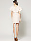  TS Nude Ruffle Dress