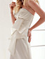  A-line Strapless Court Train Taffeta Wedding Dress