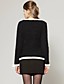  Black Classic Style Bows Classic Long Sleeves Round Neckline Short Style Coat / Women's Coats (FF-C-BL0736004)