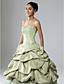  Ball Gown Strapless Floor-length Taffeta Prom Dress